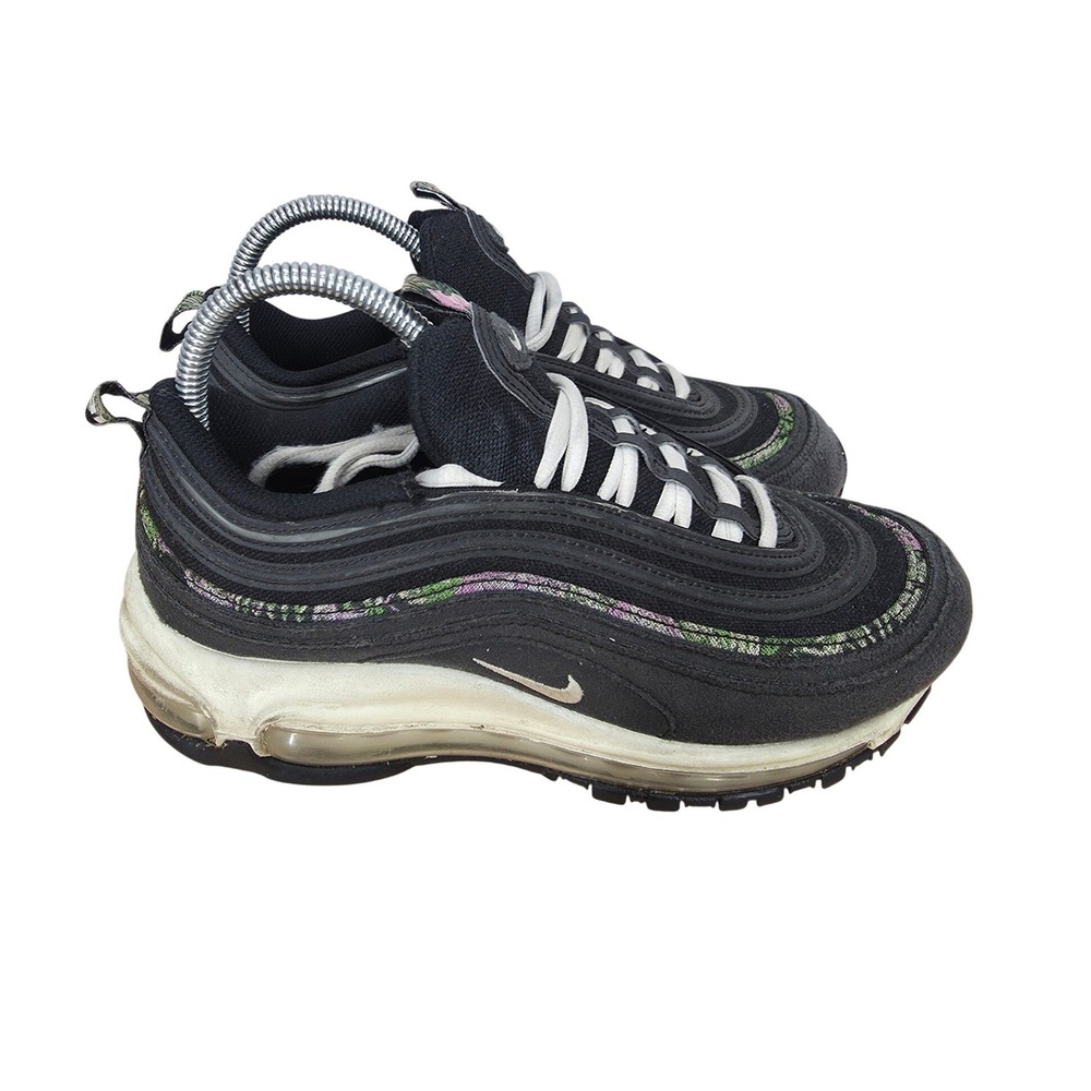 Nike Air Max 97 Next Nature Sneakers Womens 7.5 Black Floral Tapestry Athleisure
